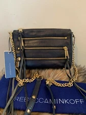 NEW Rebecca Minkoff mini 5-zip M.A.C in midnight color