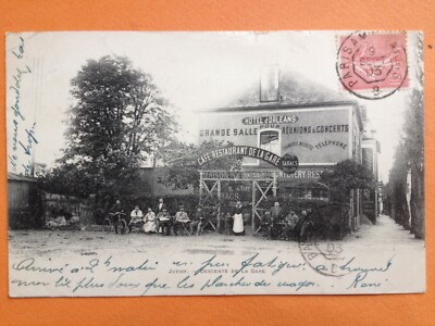 Postkarte 1900 JUVISY auf GERSTE Essonne ABSTIEG vom Bahnhof Hôtel d'Orléans