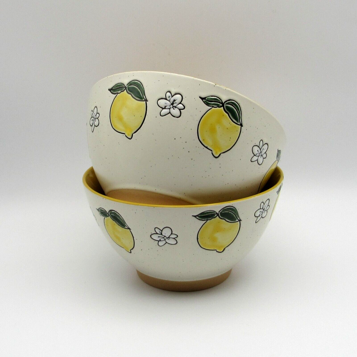 SPECTRUM DESIGNZ LEMON BLOOM 6” CEREAL BOWL SET OF 2 NEW | eBay