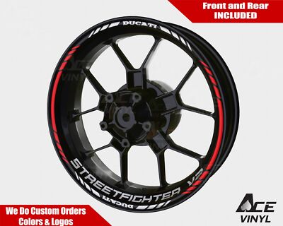 DUCATI StreetFighter V2 Felgenaufkleber Felgenaufkleber Streifen Set