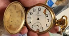 1911 ANTIQUE HAMILTON 975 17 JEWEL 10k GOLD FILLED HUNTER CASE 16s POCKET WATCH