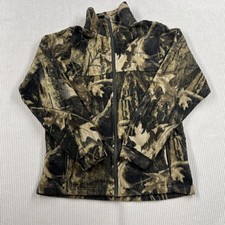 Columbia Jacket Youth 14-16 Brown Camo Fleece Full Zip Hunting Outdoor