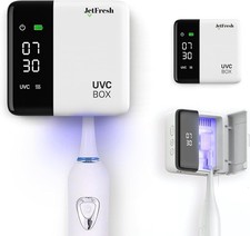 Jetfresh UV Toothbrush Sanitizer Holder  Cleaner with LED Clock Display  Hot