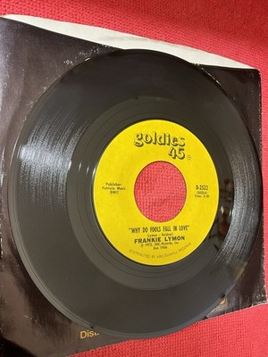 Frankie Lymon Why Do Fools Fall In Love Please Be Mine Goldies 45 VG+ Doo Wop