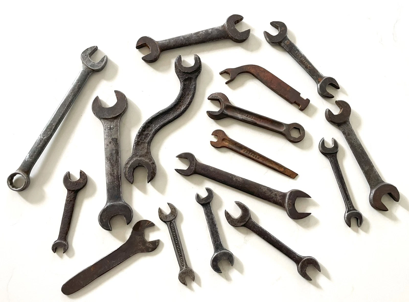 Lot of 16 Vintage Open End Wrenches Antique Collectible Tools Fairmount Gormully