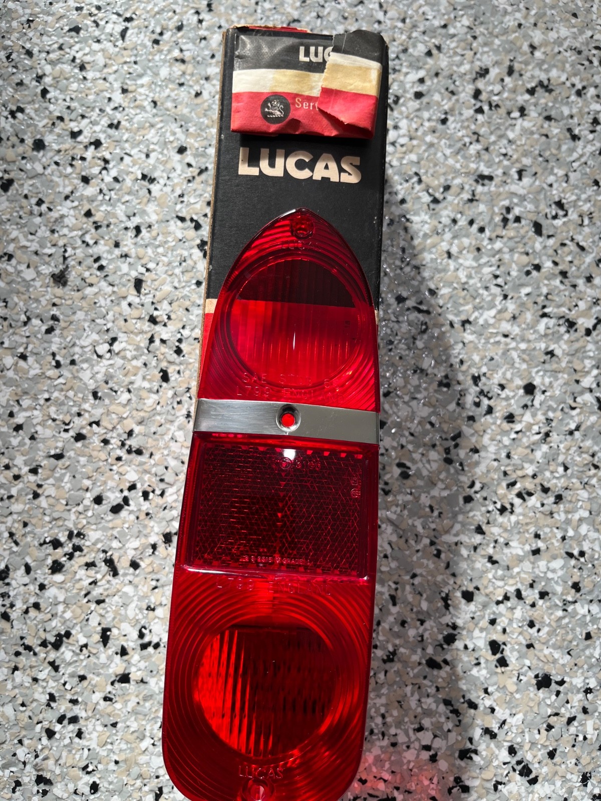 OEM Lucas NOS Tail light lens L799 for Aston Martin & Triumph TR4/4A/5/250.