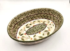 Temp-tations OLD WORLD GREEN Ceramic 10" OVAL BAKER