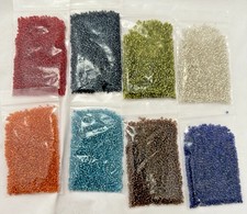 8 ~ 4" Tubes/Bags of Various Colors of Seed Beads 15/0