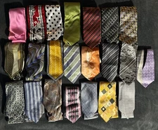 Lot Of 22 Vintage Ties - Bergamo New York Steven Land George Martin Del ‘Orso