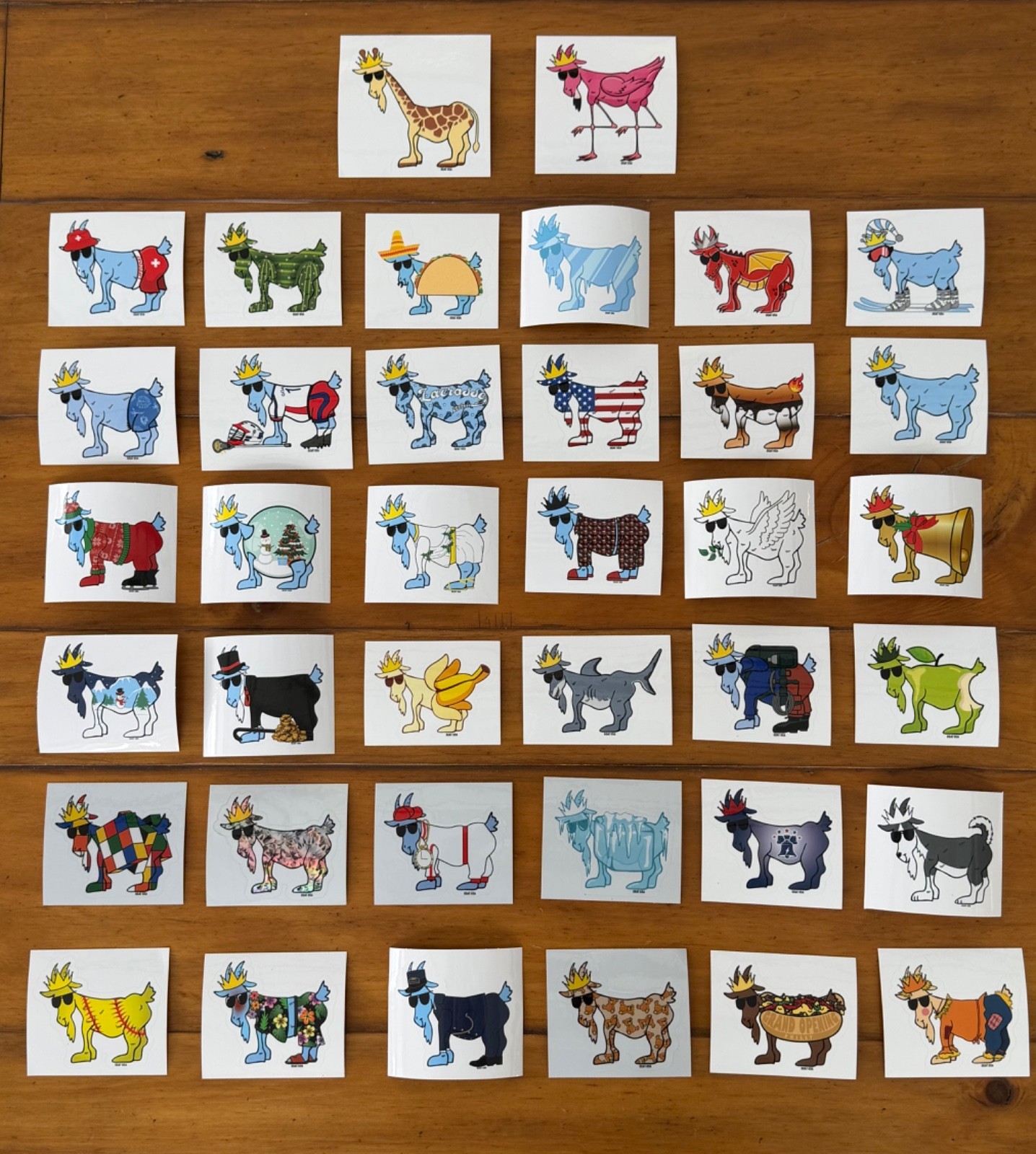 GOAT USA Stickers - Pick your chosen GOAT! (40 choices)