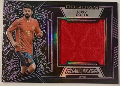 Diego Costa Patch Relic /75 2020 Panini Obsidian Spain Chelsea Shirt 