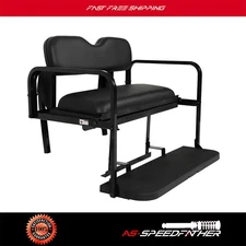 Rear Flip Seat for EZGO RXV (2008-Up) Golf Carts - Black Cushions