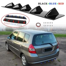 Gloss Rear Bumper Spoiler Diffuser Lip Shark Splitter For Honda Fit 2006-2020
