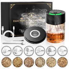 Electric Whiskey Smoker Kit,Includes 6Flavors Wood Chips for Bar,Outdoor,parties