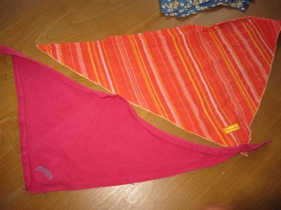 3x Baby Dreieckstuch Pampolina Esprit Jeans m Blümchen u 1 Bandana rosa - Bild 1 von 4