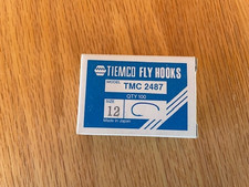 TMC 2487 Size 12 Package of 100 Fly Tying Hooks Tiemco