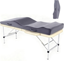 Ergonomic Lash Bed Topper with Washable Cover - 71"x28"x7" Grey 