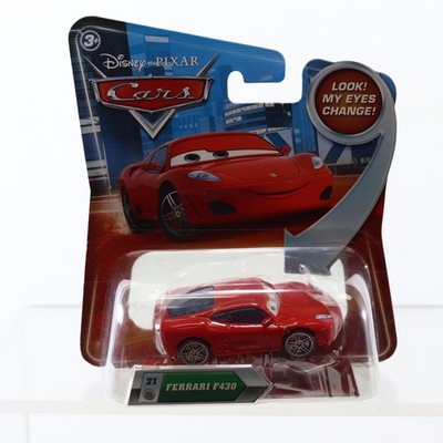 DISNEY PIXAR CARS FERRARI F430 #21 FINAL LAP LOOK MY EYES CHANGE 2009 NEW MATTEL