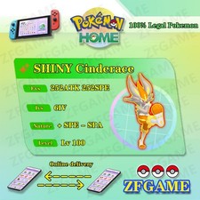 6IV SHINY Cinderace EVS POKEMON HOME Champions Online delivery