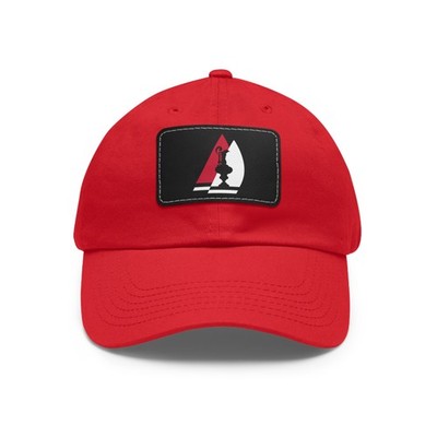 New America's Cup Sailing Logo Dad Hat - Leather Patch Dad Hat 