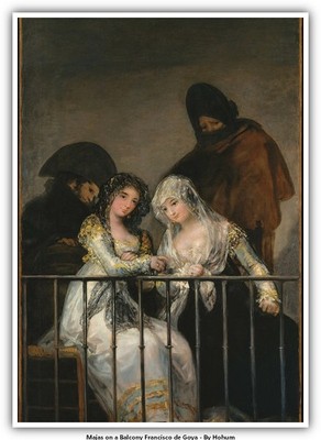 Majas on a Balcony Francisco de Goya
