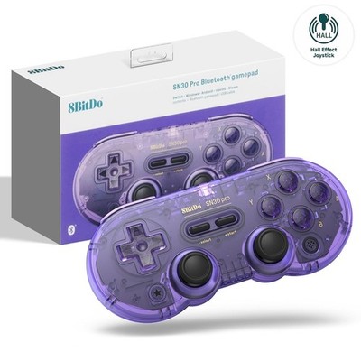8BitDo SN30 Pro Hall Effect Bluetooth Controller Switch PC Steam Purple Edition