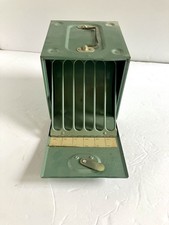 Vintage GB Reel Safe 8mm film reel storage metal case carrier made in USA green