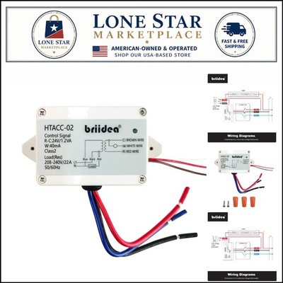 Versatile Heating Relay with Built-in Transformer & 24V Thermostat Compatibility
