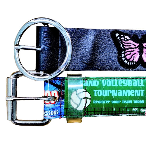 Vintage-Style Patch Belts Bundle – Black Embroide… - image 3