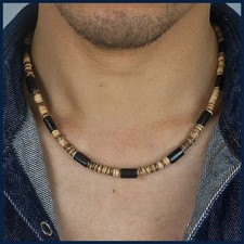 Men's Tribal Coconut Bead Puka Shell Surfer Necklace Boho Jewelry