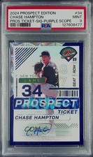 2024 Prospect Edition Purple Scope Prizm Signatures 16/49 Chase Hampton Auto 8d2