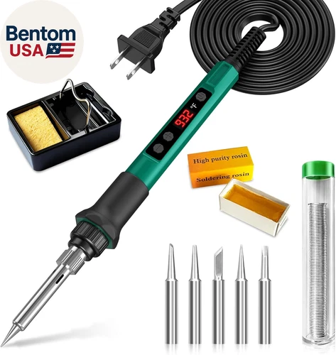 Soldering Iron Kit, 70W Soldering Gun with LED Digital Display, Adjustable Tempe