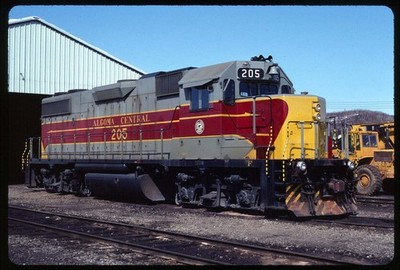 Original Schienenschieber - AC Algoma Central 205 Hawk Junction ON 23.04.1983