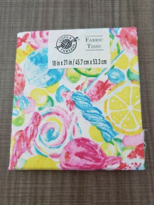  18 x21  Fat Quarter Candy & Lollipops  Cotton Loops and threads 