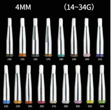 NEW 10pcs  14Ga  4mm  Round mouth brush dispensing syringe needle tips