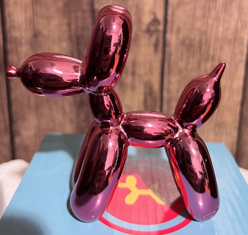 GP Edition rosa metallic Ballon Hund Figur Kunst Statue 4" H - Bild 3 von 6