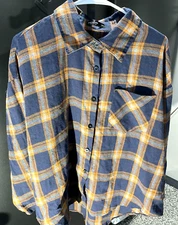 Womens Shein Curve Button Up Flannel Sz 2XL