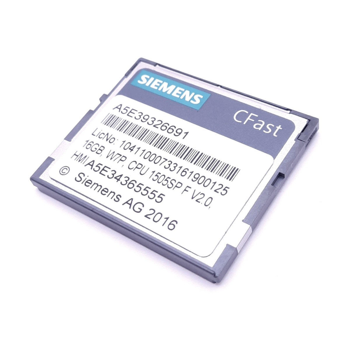 Siemens 6ES7648-2BF10-0XJ0 CFast Memory Card for SIMATIC CPU, 16GB