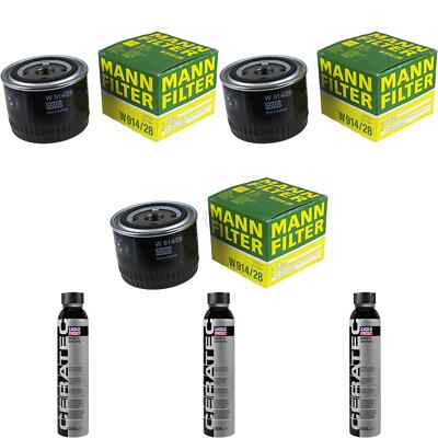 3x MANN-FILTER Ölfilter W 914/28 + 3x LIQUI MOLY Cera Tec 3721