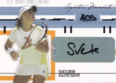 2005 Ace Authentic Signature Series Moments /50 Svetlana Kuznetsova Autograph RC