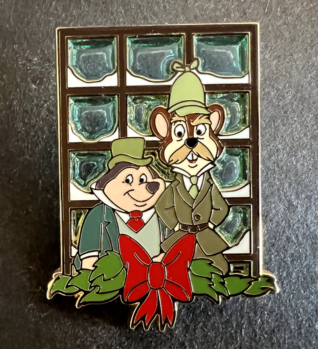 Ratty & Moley Advent Calendar Stained Glass Wind in Willows LE Disney Pin 168868
