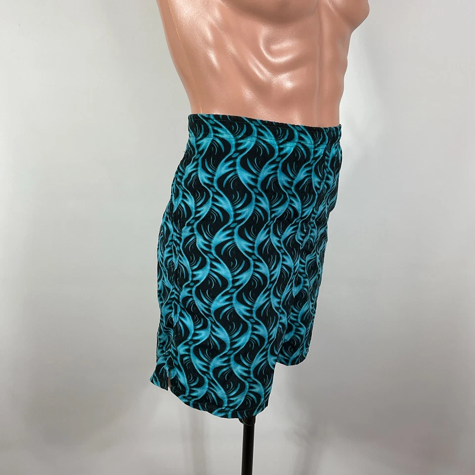 Pantalones Cortos de Natación Speedo Vintage Años 90 Para Hombre Talla M Estampado Completo Forrado Playa Foto 2 de 4