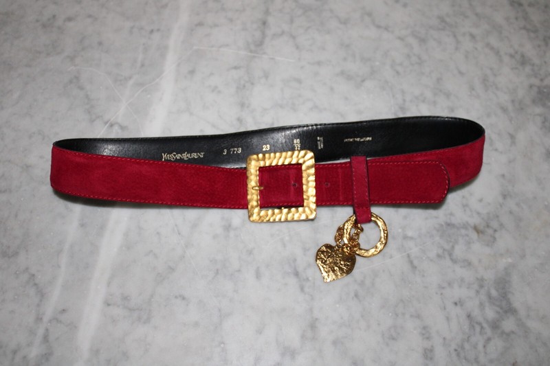 yves saint laurent womens velvet love belt