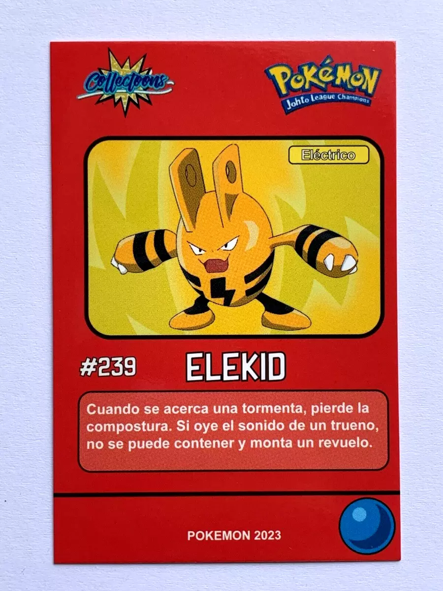 CARD POKEMON POKEDEX EC VOL. II #239 ELEKIO 2023 Johto PERU South America