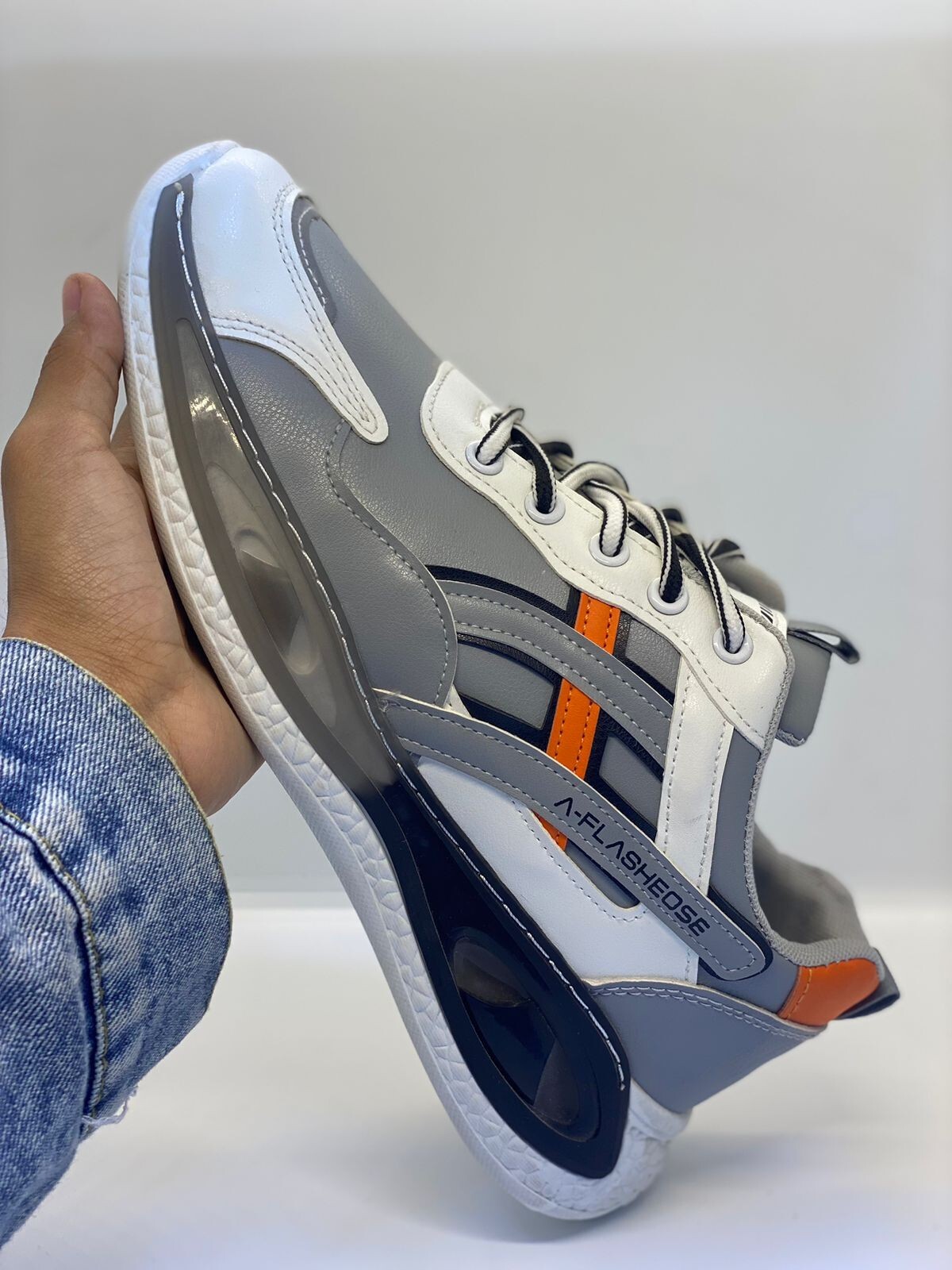 Men's Casual Leather Lace Up Walking Running Gym Shoes Lace Up Shoe Size