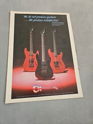 TPEEP133 MAGAZINWERBUNG 11X8'' CHARVEL VON JACKSON/CHARVEL 
