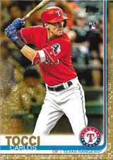 2019 Topps series 2 GOLD /2019  #649 Carlos Tocci RC - Rangers Rookie