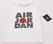 Nike Air Jordan Youth Boy's Size 7 White Sleeveless Shirt Jumpman  6-7 Yrs