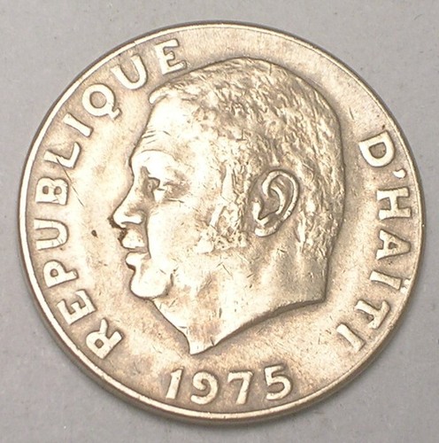 1975 Haiti Haitian 20 Centimes Duvalier Cannons in Arms Münze XF