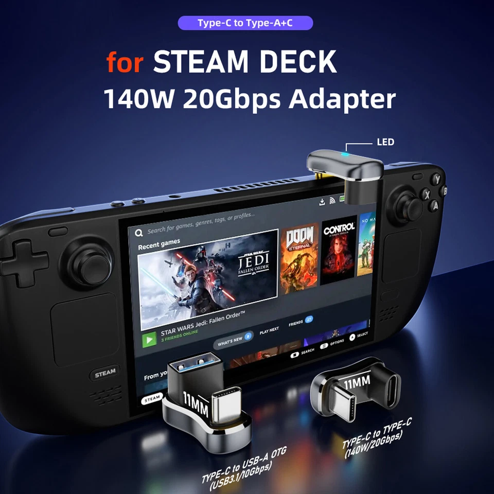 CY 1SET USB 3.0 Male to Female OTG Connector Type C Angled Power Data Adapter - Image 3 of 4